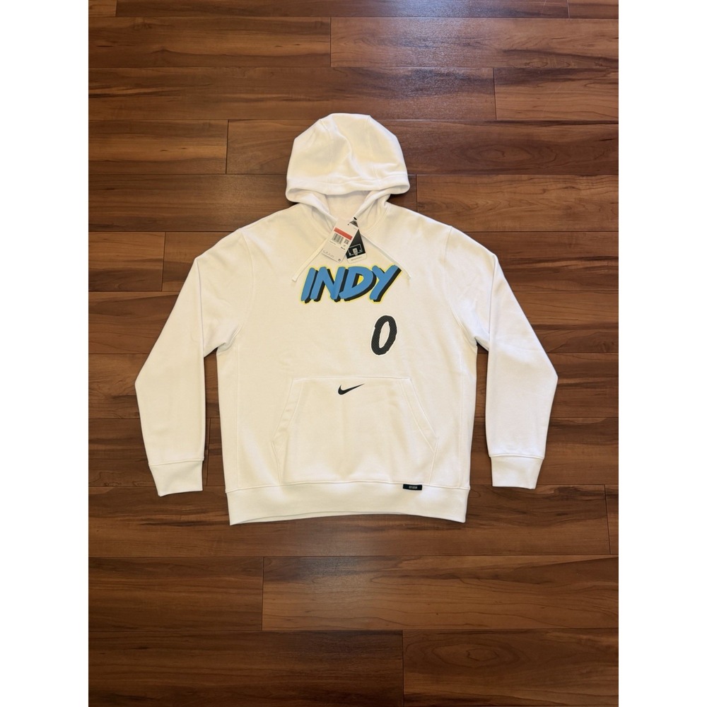 Nike Indiana Pacers Indy Tyrese Haliburton Hoodie White NWT Men's Size Large L